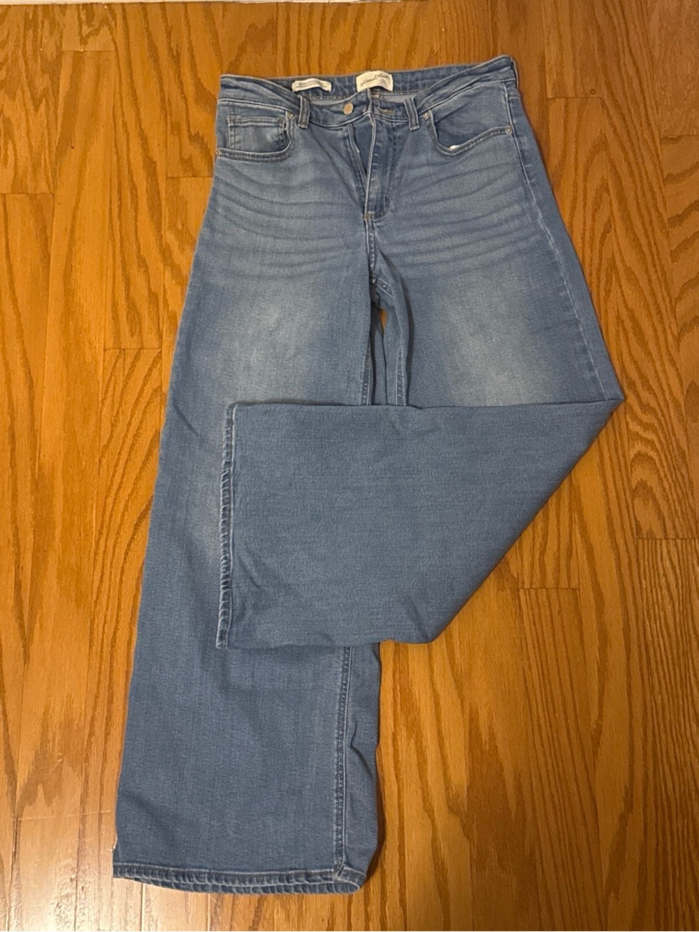 High Rise Light Wash Flare-Leg Jeans